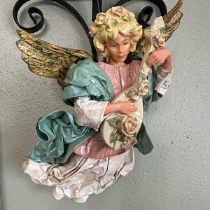 Vintage Christmas Angel Ornament - Cartapesta Angel  Style